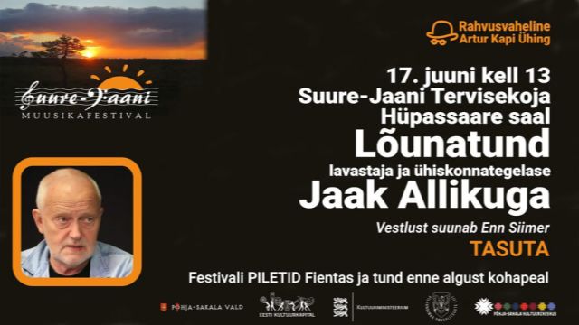 Image of Lõunatund Jaak Allikuga, 28. Suure-Jaani Muusikafestival