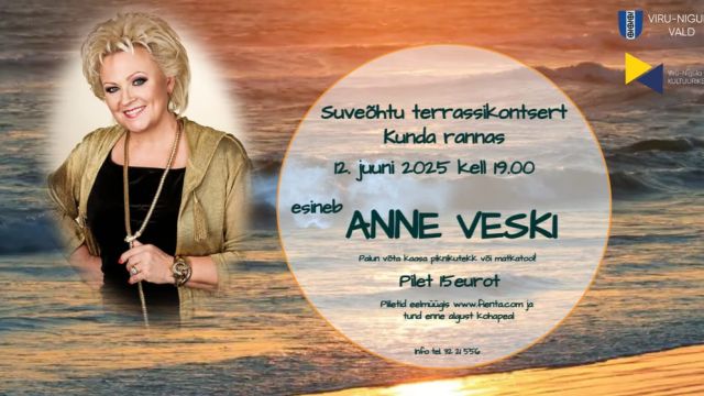 Image of Suveõhtu terrasikontsert Kunda rannas- ANNE VESKI